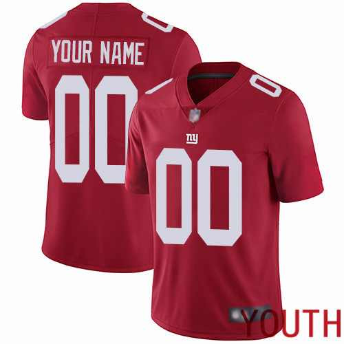 Youth New York Giants Customized Red Alternate Vapor Untouchable Custom Limited Football Jersey
